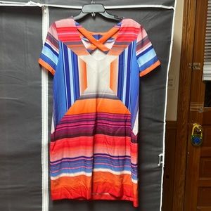 Beige by eci dress size L dress in vibrant colors